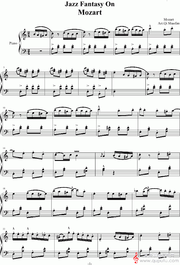 土耳其进行曲（爵士钢琴曲）_土耳其进行曲_01