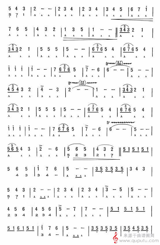 手风琴圆舞曲口琴谱（口琴谱）_曲谱图网_手风琴圆舞曲_2