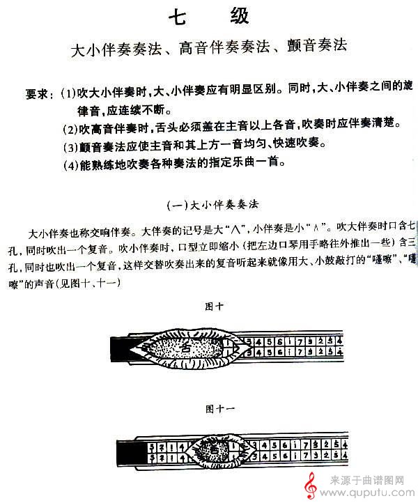 考级六级曲目：杨柳青口琴谱_曲谱图网_杨柳青_01