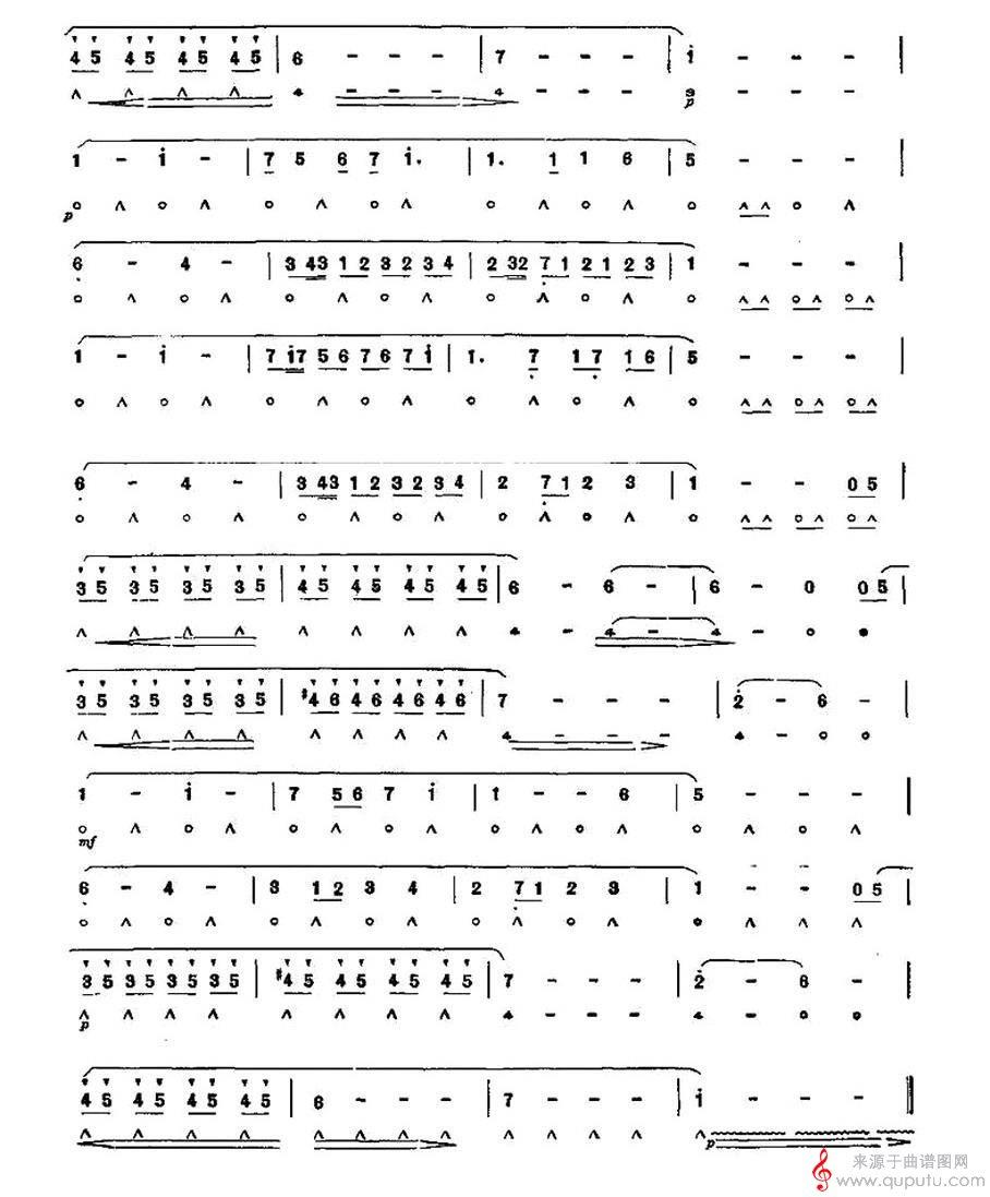 在彩虹上（摘自美国影片《绿野仙踪》插曲）_曲谱图网_在彩虹上_02