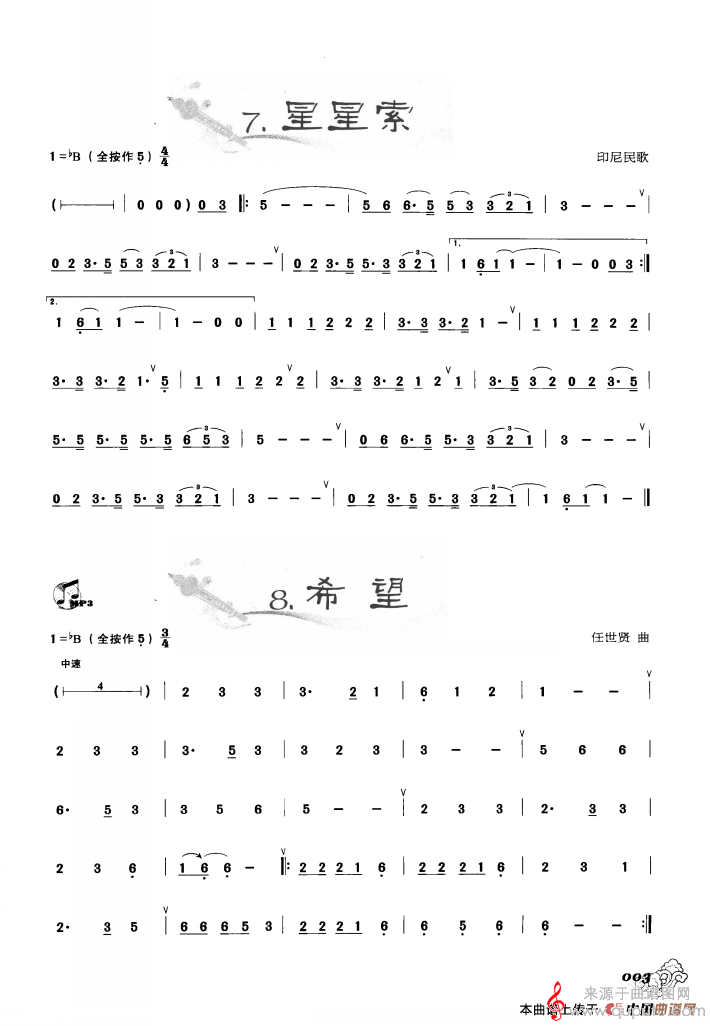 星星索 希望简谱（星星索 希望歌曲）