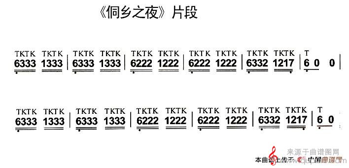 多吐音练习简谱（多吐音练习葫芦丝技巧练习之十）