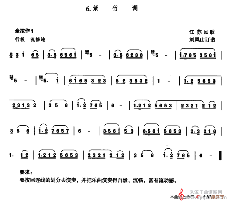 紫竹调简谱（江苏民歌-紫竹调）